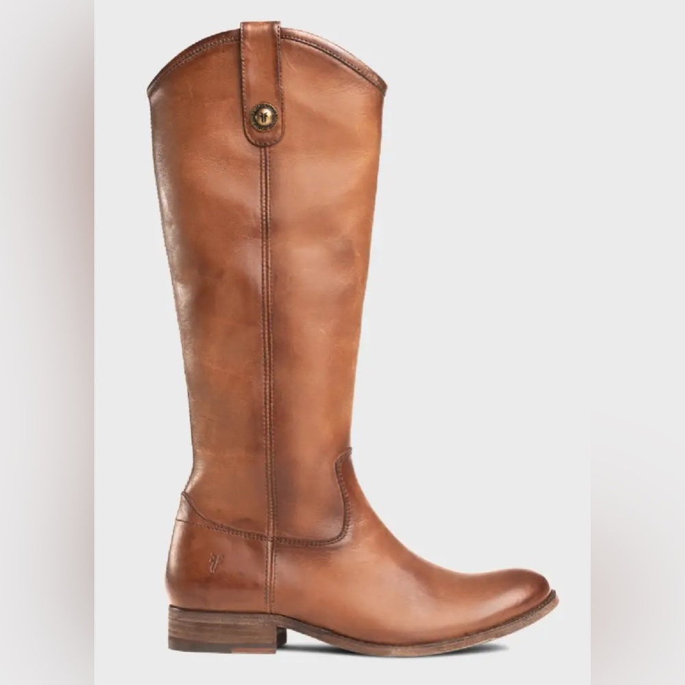 Frye Melissa Button 2 Equestrian-Inspired Tall Boots - Cognac